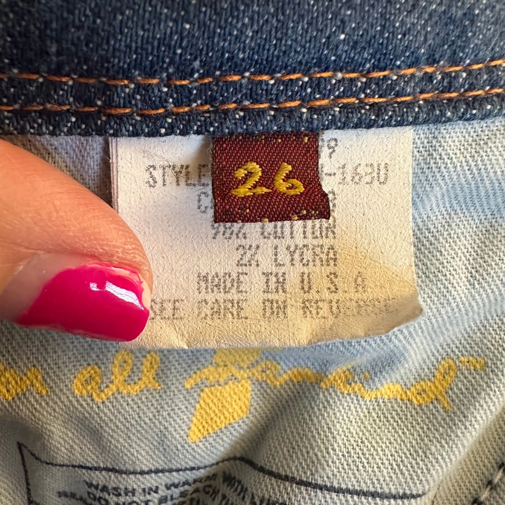7 For All Mankind Blue Wide Leg Jeans - Picture 11 of 14